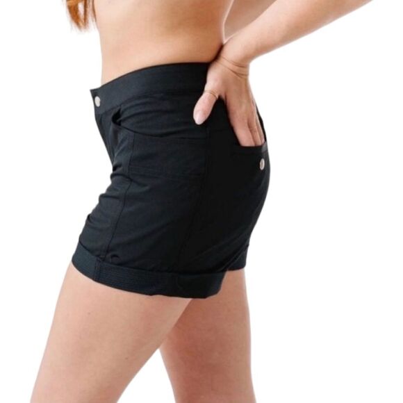 ZYIA Not just A Trail Activewear Black Cuffed Shorts Extra Media Pockets Sz XXXL - Picture 3 of 10